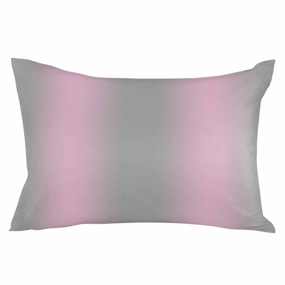Pink Ombre Throw Pillow Cover 20 x 36 Inch Decorative Pillow Cover Grey Modern Art Farmhouse Lumbar Pillowcase Seasonal Rectangle Cushion Case for Couch Sofa Bed Living Room