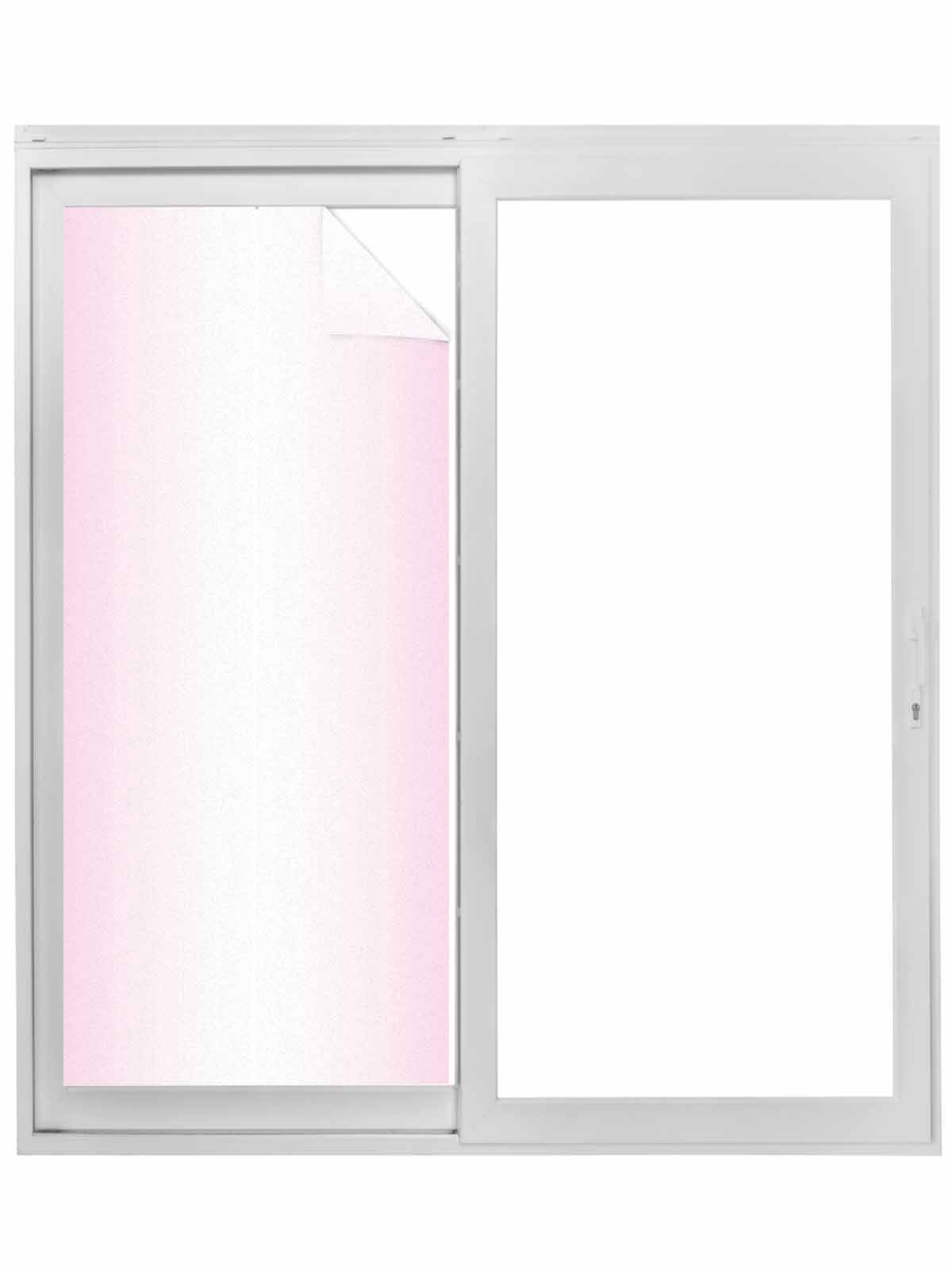 Pink Ombre Window Privacy Film, Pink White Gradient Modern Abstract Art ...