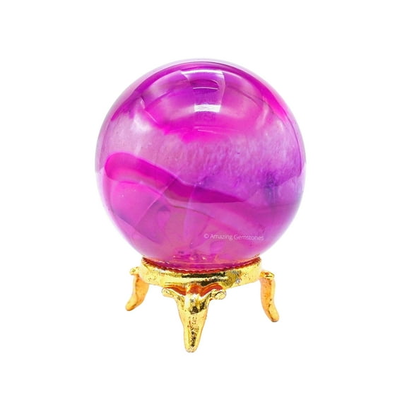 Pink Onyx Crystal Ball Sphere 2" Inches