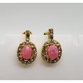 thumbnail image 1 of Pink Opal & Topaz Gold Earrings, 1 of 5