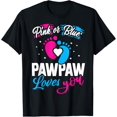 thumbnail image 1 of Pink Or Blue Pawpaw Loves You Baby Shower Gender Reveal T-Shirt, 1 of 5