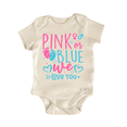 thumbnail image 1 of Pink Or Blue We Love You Newborn Baby Bodysuit, 1 of 6