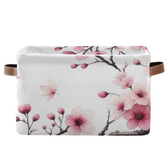 Pink Or Flowers Storage Bins Baskets With Handles Storage Box Clothes Organizer Organization Toys