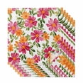thumbnail image 1 of Pink Orange Floral Cloth Napkins, Spring Blossom Botanical Flowers Washable and Reusable Dinner Napkins Set of 6, Table Napkin for Kitchen Party Birthday Wedding Hotel Housewarming 20"x20", 1 of 8