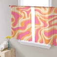 thumbnail image 1 of Pink Orange Sheer Curtains 54 Inches Length 2 Panels Set, Window Sheer Curtains for Living Room/Bedroom, Art Abstract Modern Geometric Light Filtering Rod Pocket Curtain 52'' x 54'' x 2, 1 of 7