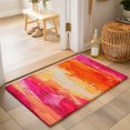 thumbnail image 1 of Pink Orange Striped Washable Small Entryway Area Rugs 2'x3', Pink Orange Splattered Paint Specks Style Washable Throw Rug Non-Slip Sturdy Edge Binding Carpet for Front Door Floor Room Entry, 1 of 9