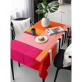 thumbnail image 1 of Pink Orange Tablecloth Rectangle Table Cloth 60x120, Waterproof Tablecloth Outdoor Table Cloth, Geometric Modern Abstract Oil Painting Washable Table Cover for Kitchen Dinning Party, 1 of 8