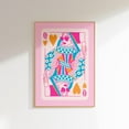 thumbnail image 1 of Pink And Orange Wall Art Queen Of Hearts Print College Apartment Decor, Maximalist Wall Art Dorm Room Decor, Girly Wall Art Funky Home Decor Wall Art, Modern Wall Decor, 8x12 UNFRAMED, 1 of 2