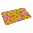 thumbnail image 1 of Pink Orange Yellow Daisy Doormat Outdoor Entrance 16"x24", Spring Floral Botanical Absorb Moisture Dirt Door Mats, Non-Slip Rubber Backing Floor Mats Indoor, Low-Profile Front Door Rugs, 1 of 9