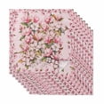 thumbnail image 1 of Pink Orchid Cloth Napkins, Spring Floral Flowers Leaves Botanical Washable and Reusable Dinner Napkins Set of 8, Table Napkin for Kitchen Party Birthday Wedding Hotel Housewarming 20"x20", 1 of 9