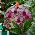 thumbnail image 1 of Pink Orchid Flower Ornament Suncatcher, Orchid Flower Window Hanging, Flower Wall Art Hanger, Floral Garden Lover Gift, Indoor Decor, 2025, Holiday 2025, Seasonal Holiday Decor,, 1 of 5