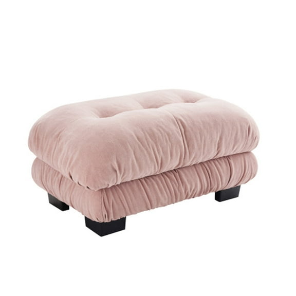 Pink Ottoman for Modular Sectional Sofa, Single Sofa, Ottoman Seat for Convertible Sectional, Chenille Sofa Couch for Living Room, Bedroom, Apartment