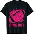 thumbnail image 1 of Pink Out Breast Cancer Awareness Football Breast Cancer T-Shirt, 1 of 3