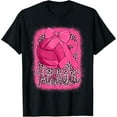 thumbnail image 1 of Pink Out Breast Cancer Awareness Volleyball Leopard Bleached T-Shirt, 1 of 3