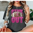 thumbnail image 1 of Pink Out Football Breast Cancer Faux Glitter Shirt, Cancer Survivor Shirt, Cancer Awareness, In October We Wear Pink Tee L091, 1 of 2