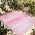 thumbnail image 1 of Pink Outdoor Rug 4x6 Ft - Reversible Patio Rug Outdoor Camping Rugs, Retro Oil Painting Modern Abstract Art Aesthetics Washable Indoor Outdoor Area Rugs, Non-Slip Outdoor Carpet Runner for Deck/Porch, 1 of 8
