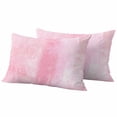 thumbnail image 1 of Pink Outdoor Waterproof Pillow Covers, Retro Oil Painting Modern Abstract Art Aesthetics Decorative Rectangle Throw Pillowcase Sofa Cushion Sham for Patio/Couch/Chair, 20"x12" 2 Pack, 1 of 8