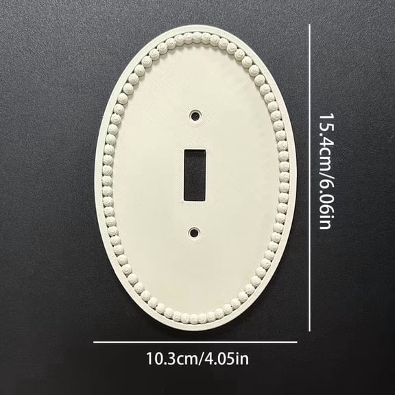 Pink Oval Pearl Outlet Cover Panel - Decorative Screw-Mountable Double-Layer Design for Home Plates, Perfect for Switches and Ceiling/Fan Controls