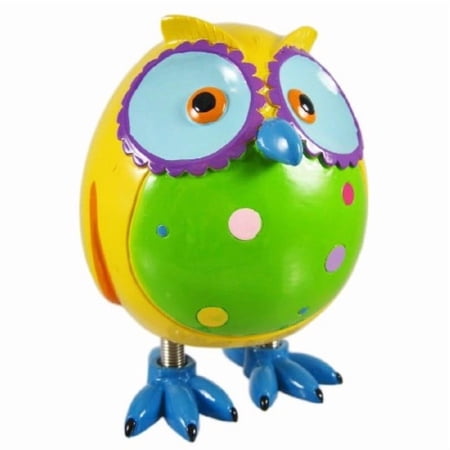 Pink Owl Design Bank with Spring Legs