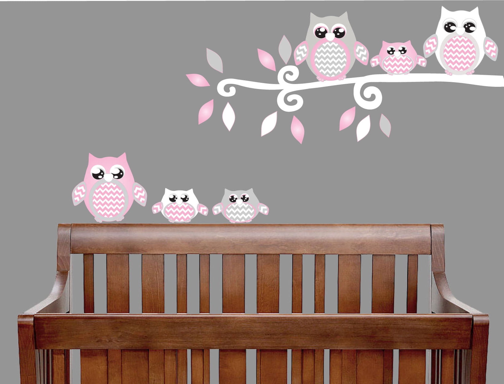 Pink Owl Wall Decals Owl Stickers Forest Animal Owl Nursery Wall Decor ...