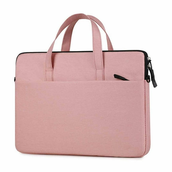 Pink Oxford Cloth Laptop Bag Shoulder Messenger Briefcase 14 Inch Waterproof Business Computer Bag With Multiple Pockets Adjustable Strap For Men Women Includes 1Pc Weighs 0.70 Lb