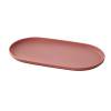 Pink PP Oval Serving Tray – Ngheia Fast Tray Serving Trays for Indoor Plastic Fast Tray, Perfect for Everyday Use in Casual Dining Areas and Establishments