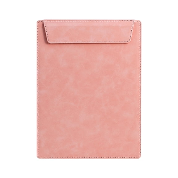 Pink PU Leather A4 Writing Clipboard 30.5×23.2cm, 1 Piece Lightweight File Organizer for Work Reports & Daily Note Taking