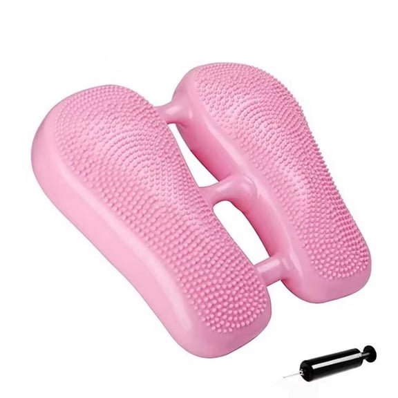 Pink PVC Inflatable Foot Stepping Machine with Bumpy Surface (36.5x32.5x6cm/14.37x12.79x2.36in) Perfect for Home, Office, Dorm & Travel
