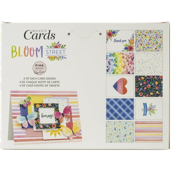 Pink Paislee A2 Cards W/Envelopes (4.375"X5.75") 40/Box-Paige Evans Bloom Street