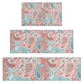 thumbnail image 1 of Pink Paisley and Floral Pattern Kitchen Rugs Sets Of 3,Kitchen Runner Rugs Non Skid Washable,Decorative Kitchen Floor Mats for Kitchen,Sink,Laundry,17"x30"+ 17"x47" + 17"x59", 1 of 6