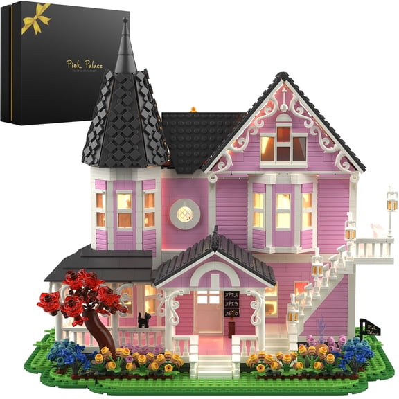 Pink Palace House Building Set, 2194 PCS
