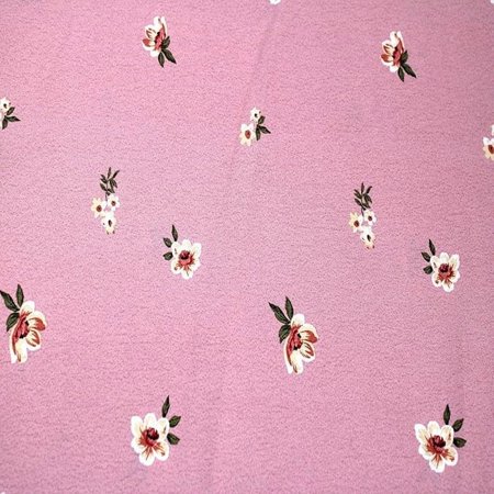 Pink Pale Yellow 58" Wide Printed 100% Polyester Moroccan Fabric-120GSM, Lightweight, Non-Stretched, Anti-Wrinkle & Breathable-Apparel, Dresses, Draperies, Headbands & DIY.