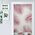 thumbnail image 1 of Pink Palm Leaf Print Door Curtain Nordic Living Room DoorCurtain Porch Partition Curtain Kitchen Rative Half Curtain, 1 of 4