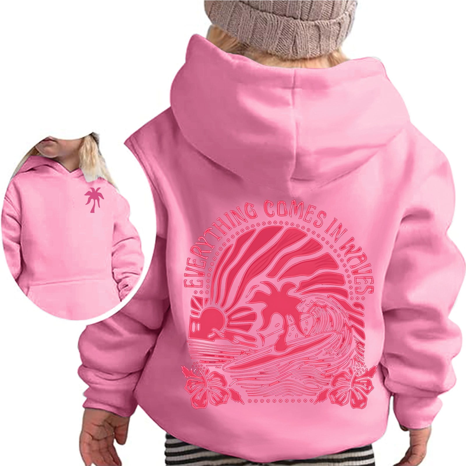 Girls Pink Hoodie Girls Pink Hoodie