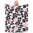 thumbnail image 1 of Pink Panda Blanket,Flannel Warm Cozy Panda Blankets Comfortable Soft Throw Blanket, for Couch Bed or Travel,Birthday Gifts for Girls Kids Adult 60"X50", 1 of 6
