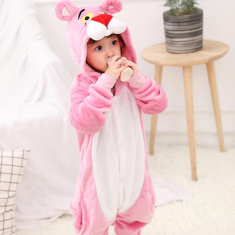 Pink Panther Animal Pajamas Unisex Kids Cosplay Costume Onesie Kigurumi