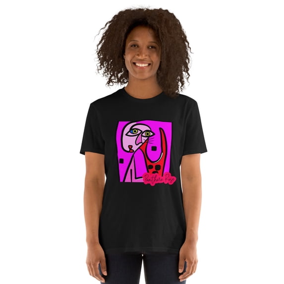 Pink Panther Artwear: Unique and Stylish T-Shirts for Cartoon Lovers Short-Sleeve Unisex T-Shirt (Black, S)