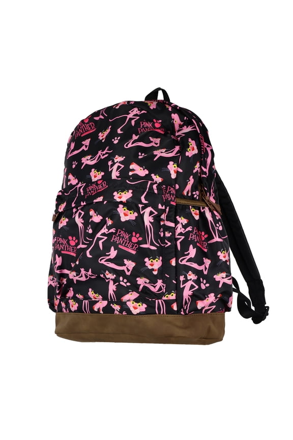 Pink Panther Backpack All-Over Character Design 16" Bag with Adjustable Straps Book Bag