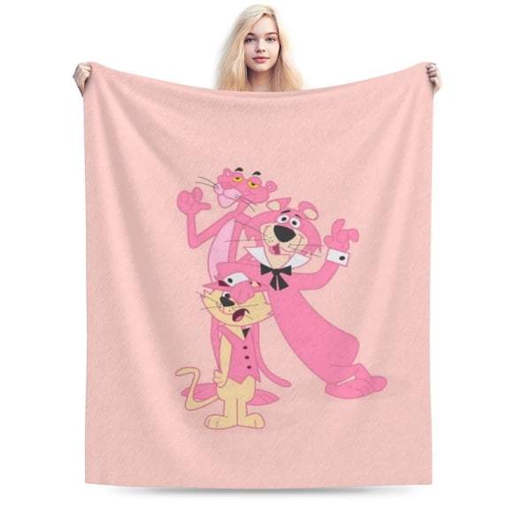 Pink Panther Blanket, Super Soft Throw Blanket For Bed Sofa Couch, Cozy Flannel Blanket For Bedroom Livingroom, 40"X30"