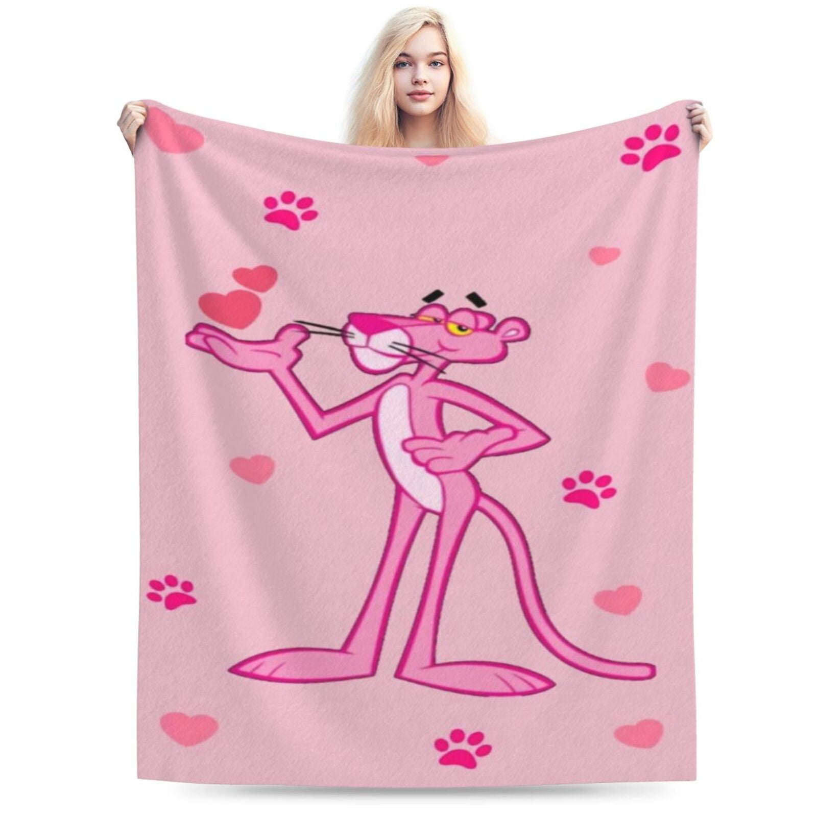 Pink Panther Cartoon Throw Blanket Super Soft Cozy Flannel Fleece Picnic Blanket for Boys Girls Adults Warm Plush Blankets for Couch Sofa Bed Living Room Walmart