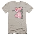 thumbnail image 1 of Pink Panther Cool Cat Premium Adult Slim Fit 30/1 T-Shirt Silver, 1 of 1