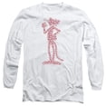 thumbnail image 1 of Pink Panther Heads Long Sleeve Adult 18/1 T-Shirt White, 1 of 1