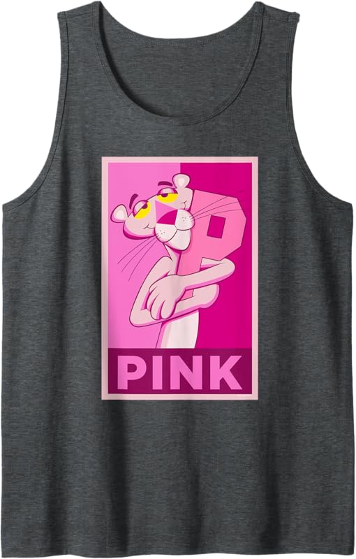 Pink Panther Hugging the Letter "P" Tank Top