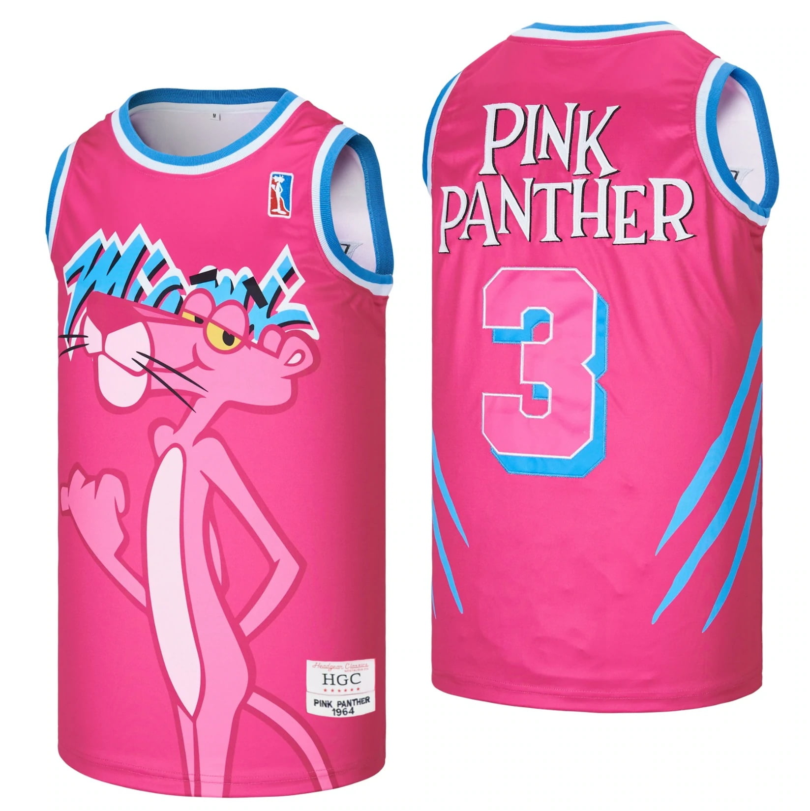Unlimited Classics Miami x Pink Panther #3 White Basketball Jersey XL