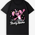 thumbnail image 1 of Pink Panther Party Animal DJ Funny Graphic Cartoon Tee Unisex T-Shirt ,up to size 5XL, 1 of 2