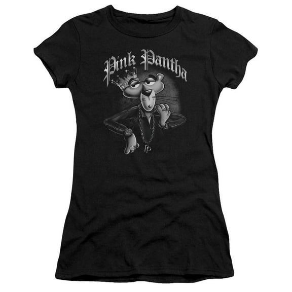 Pink Panther Pink Pantha Junior Women's T-Shirt Sheer Black