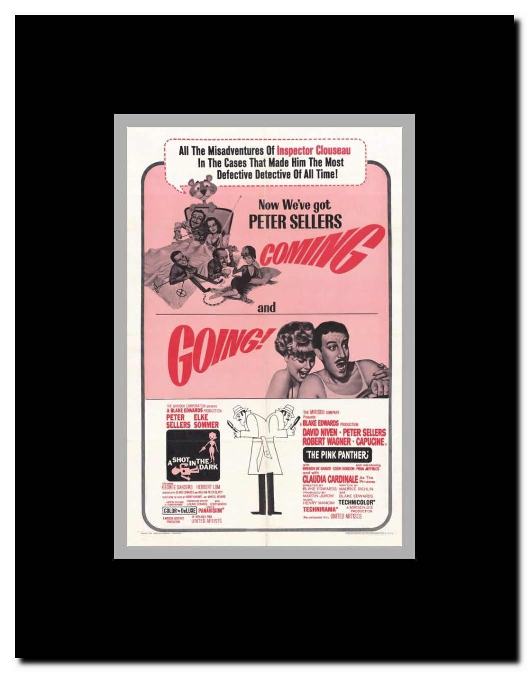 Pink Panther/Shot in Dark Framed Movie Poster