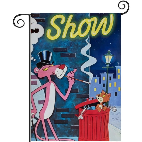 The Pink Panther Show-themed Garden Flag. Perfect gift for fans, friends, and family members, and suitable for outdoor activities, party decorations11''x18''