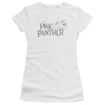 thumbnail image 1 of Pink Panther Sketch Logo Junior Women's T-Shirt Sheer White, 1 of 1
