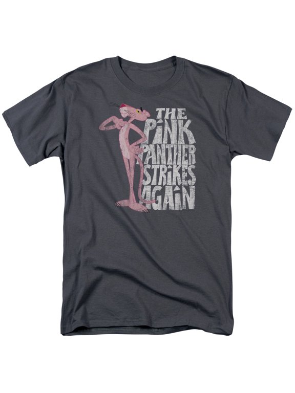 Pink Panther Strikes Again Adult 18/1 T-Shirt Charcoal